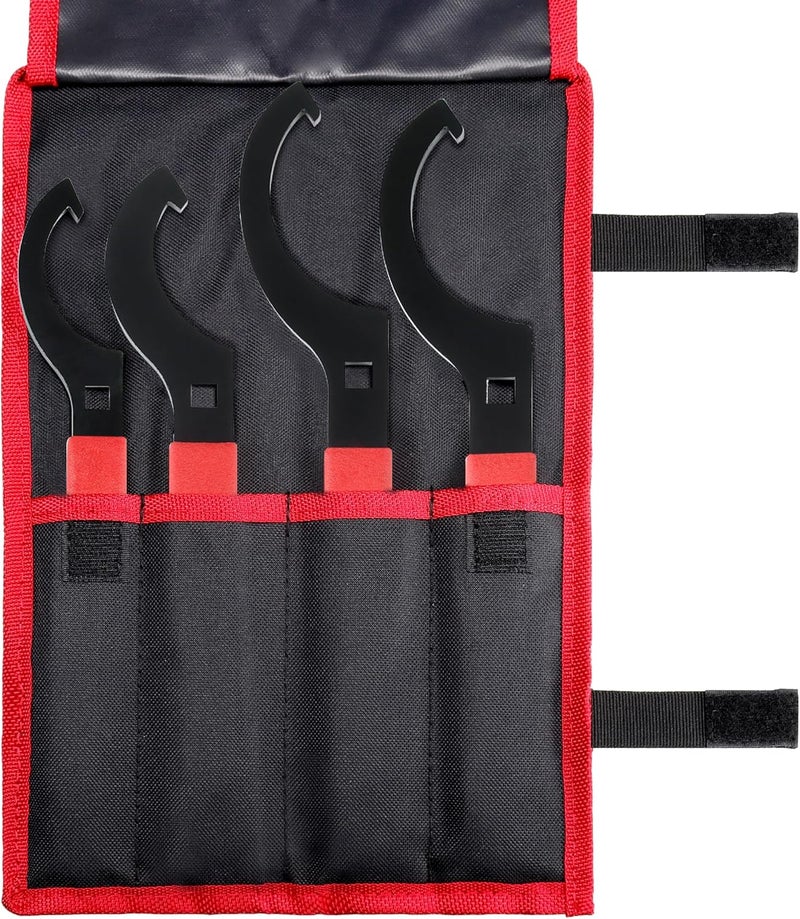 CENFORGE Cenfoge Universal Coilover Adjustment Spanner Wrench Set, 4-PC. Tool Kit for Suspension System and Shock Adjustments, with 3/8" Drive Hole, Universal Fit Most Coilovers Shocks. - Image 1